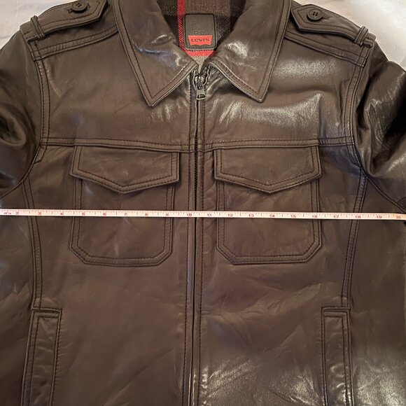 Rare Levi's Black Leather jacket - Small-Medium - - Picture 7 of 8